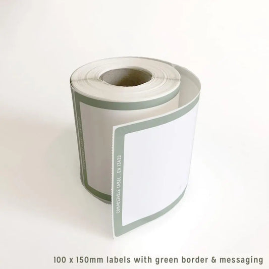 Zero Waste Co - 100% Compostable and Biodegradable shipping labels on rolls