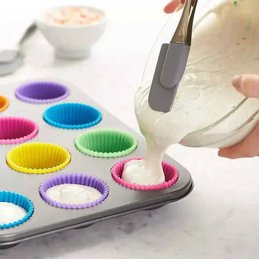 Zero Waste Co - 4 Pieces Silicone cupcake moulds - Non-stick and BPA Free