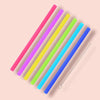 Zero Waste Co - Reusable Silicone Drinking Straws with Cleaning Brush BPA Free