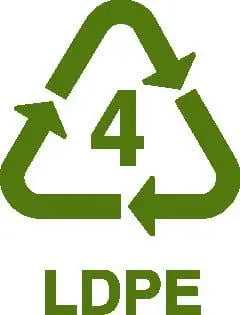 Recycling Symbols: 4  LDPE Low-density Polyethylene
