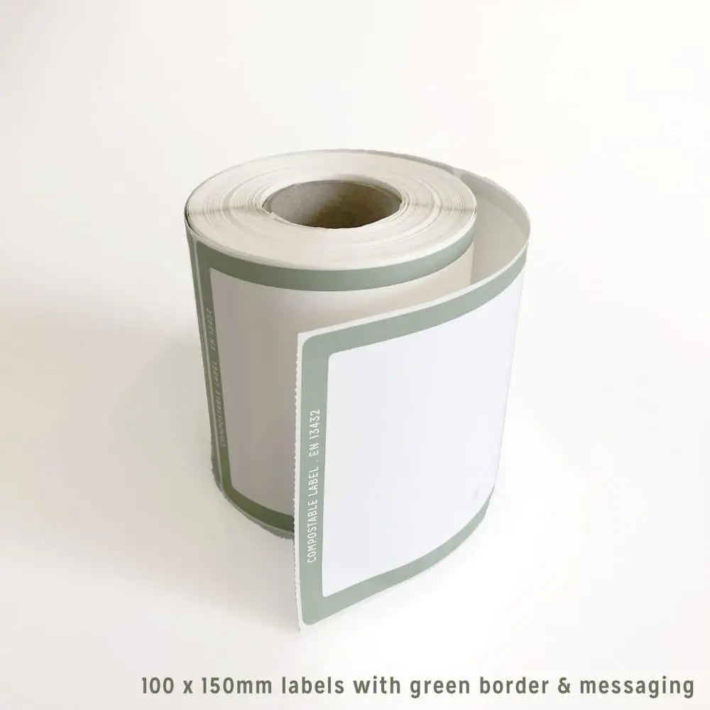 Zero Waste Co - 100% Compostable and Biodegradable shipping labels on rolls