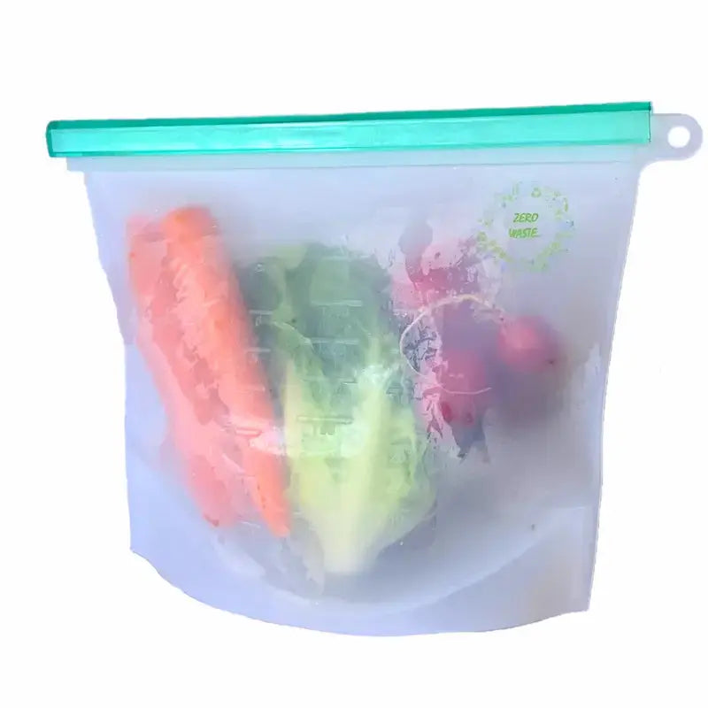 Zero Waste Co 500ml/1000ml/1500ml Silicone Reusable Food Storage Bag