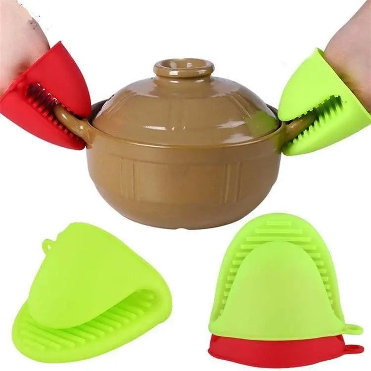 Zero Waste Co - 2 Pieces silicone heat resistant cooking pinch mitts, mini oven gloves