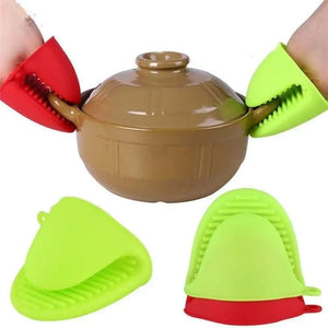 Zero Waste Co - 2 Pieces silicone heat resistant cooking pinch mitts, mini oven gloves