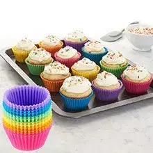 Zero Waste Co - 4 Pieces Silicone cupcake moulds - Non-stick and BPA Free