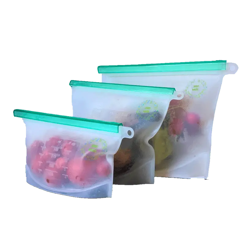 Zero Waste Co - 500ml/1000ml/1500ml Silicone Reusable Food Storage Bag