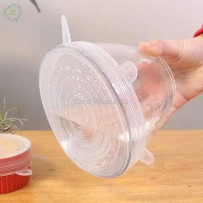 Zero Waste Co - 6 Pieces Set Universal Silicone Stretch Reusable Container Lids BPA Free