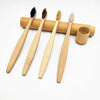 Zero Waste Co - Bamboo toothbrush with infused soft bamboo charcoal bristles and bamboo containers. BPA Free