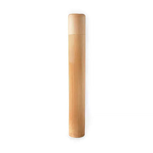 Zero Waste Co - Bamboo toothbrush with infused soft bamboo charcoal bristles and bamboo containers. BPA Free