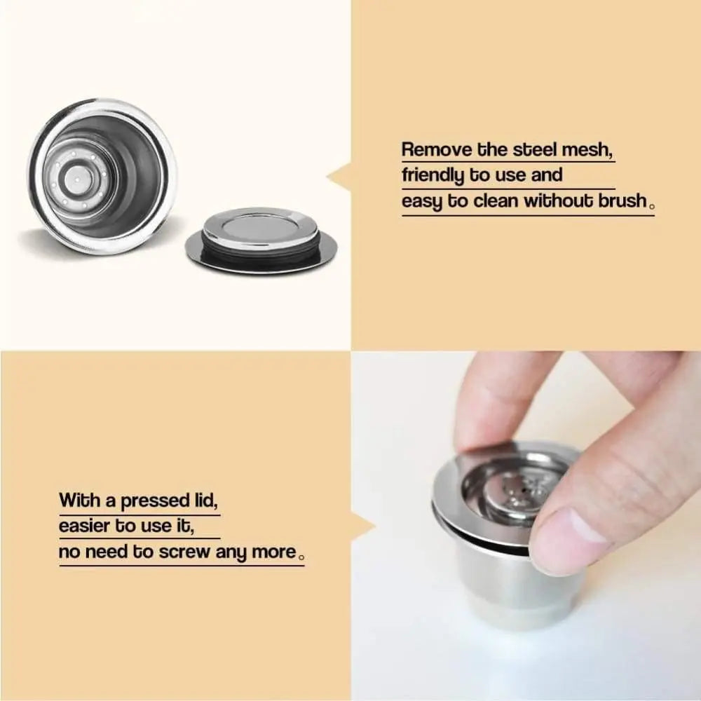 Zero Waste Co - Capsule For Nespresso - 2 In 1 Usage Refillable Capsule Crema Espresso Coffee Filter