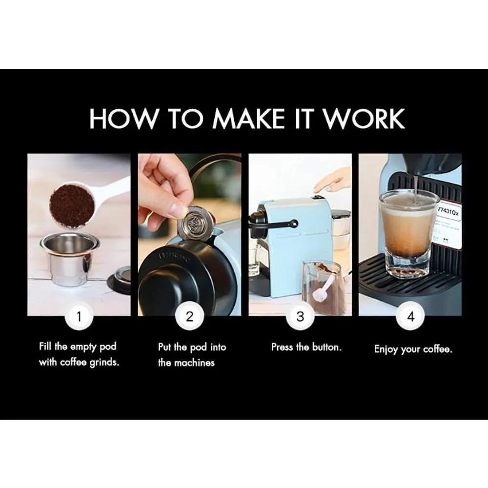 Zero Waste Co - Capsule For Nespresso - 2 In 1 Usage Refillable Capsule Crema Espresso Coffee Filter