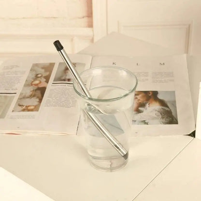 Zero Waste Co - Collapsible Reusable Metal Stainless Steel Straw with container