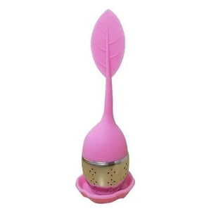 Zero Waste Co - Leaf Silicone Tea Infuser With Stainless Steel Strainer For Herbal and Loose Tea | Multiple Colour Options