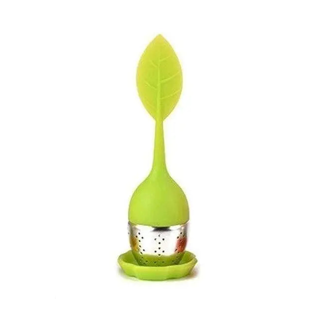 Zero Waste Co - Leaf Silicone Tea Infuser With Stainless Steel Strainer For Herbal and Loose Tea | Multiple Colour Options