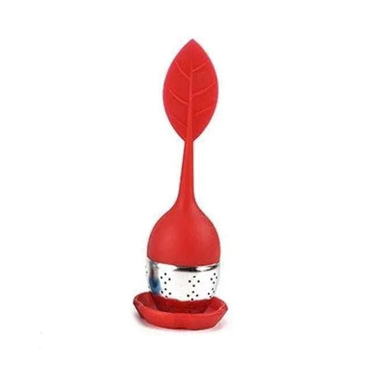 Zero Waste Co - Leaf Silicone Tea Infuser With Stainless Steel Strainer For Herbal and Loose Tea | Multiple Colour Options