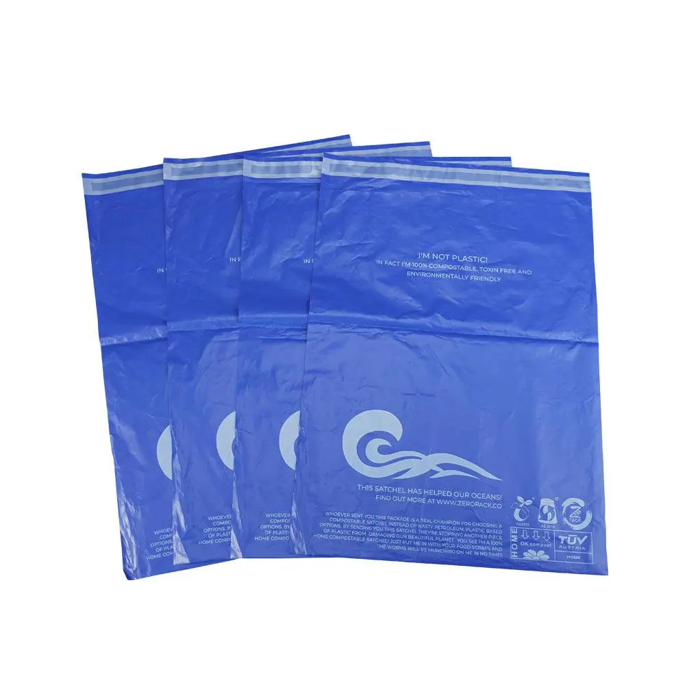 Zero Waste Co - Limited Edition 100% Home Compostable Blue Shipping Mailer 25 Pack