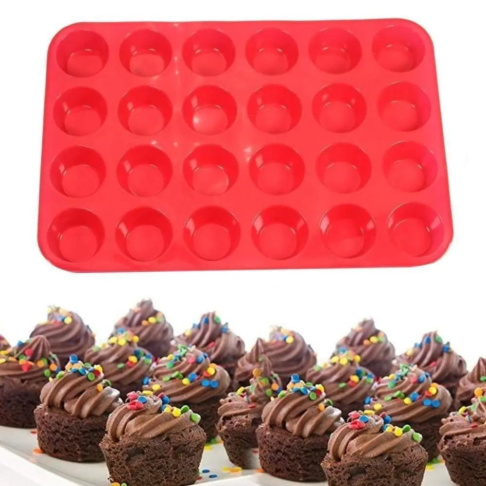 Zero Waste Co - Non-Stick Silicone Baking Mould for Muffins, Cupcakes and Mini Cakes