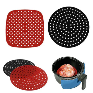 Zero Waste Co - Reusable Air Fryer Mat High Temperature Resistance Silicone Pads For Air Fryers Non Stick Silicone Baking Mat For Air Fryer