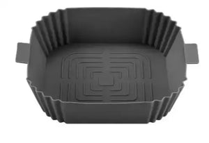 Zero Waste Co - Reusable Air Fryer Silicone Liner Non Stick Collapsible Silicone Baking Pan Reusable Silicone Pot Basket
