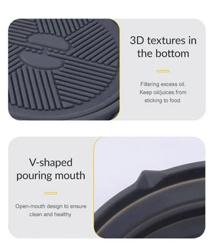 Zero Waste Co - Reusable Air Fryer Silicone Liner Non Stick Collapsible Silicone Baking Pan Reusable Silicone Pot Basket