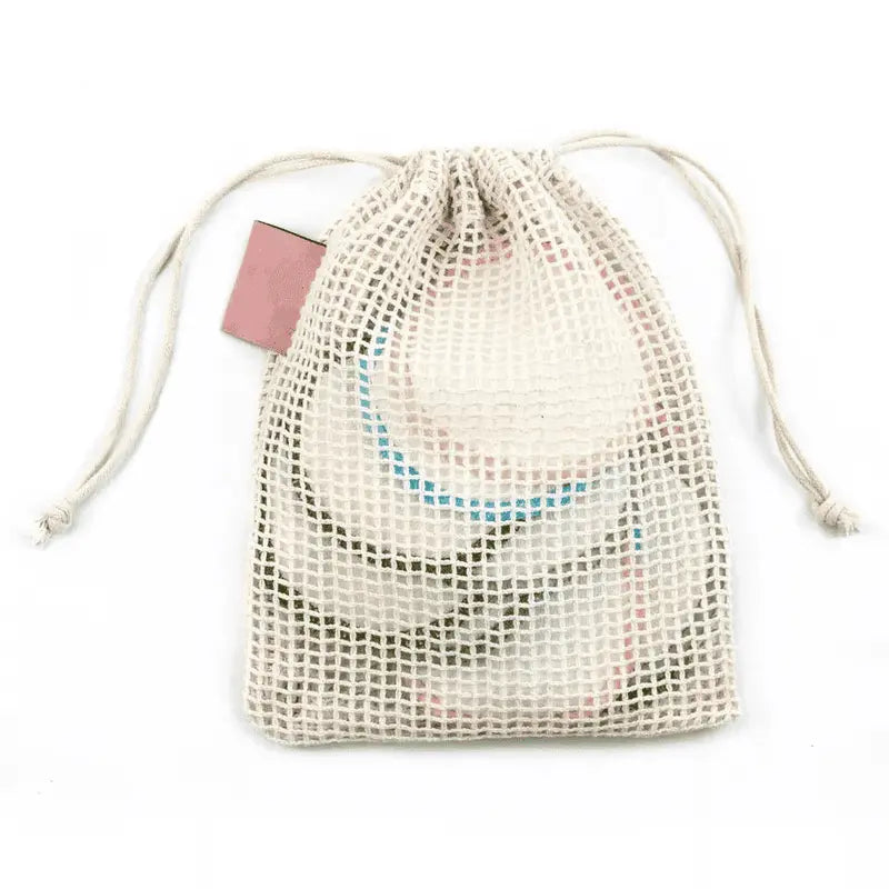 Zero Waste Co - Reusable Makeup Remover Pads, Eco-Friendly Cotton & Bamboo Rounds for Toner & Exfoliants, Includes Washable Bag for Laundry & Storage