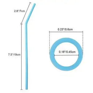 Zero Waste Co - Reusable Silicone Drinking Straws with Cleaning Brush BPA Free