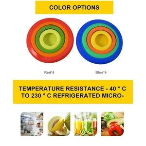 Zero Waste Co - Reusable Silicone Fruit Vegetable Storage Cover Food Huggers (4 pieces)