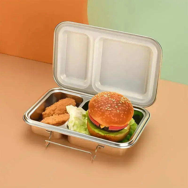 Zero Waste Co - Stainless Steel Clamshell Lunch Box Bento Box with 2 or 5 Compartments