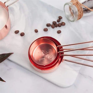 Zero Waste Co - Stainless Steel Measuring Cups And Spoons Set Of 8 Measurements and Pouring Spouts