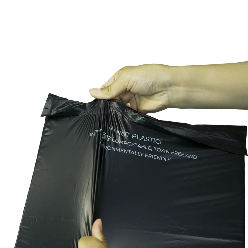 Zero Waste Co 100% Home Compostable Mailers Black Shipping Mailer 25 Pack
