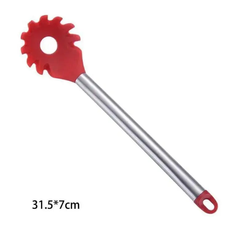 Zero Waste Co - 9pcs/set Stainless Steel Silicone Kitchen Utensil Set with Storage Bucket