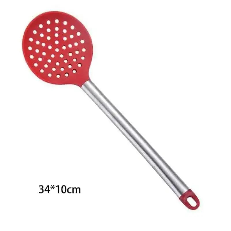 Zero Waste Co - 9pcs/set Stainless Steel Silicone Kitchen Utensil Set with Storage Bucket