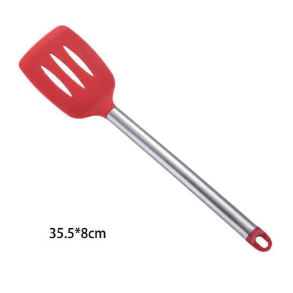 Zero Waste Co - 9pcs/set Stainless Steel Silicone Kitchen Utensil Set with Storage Bucket