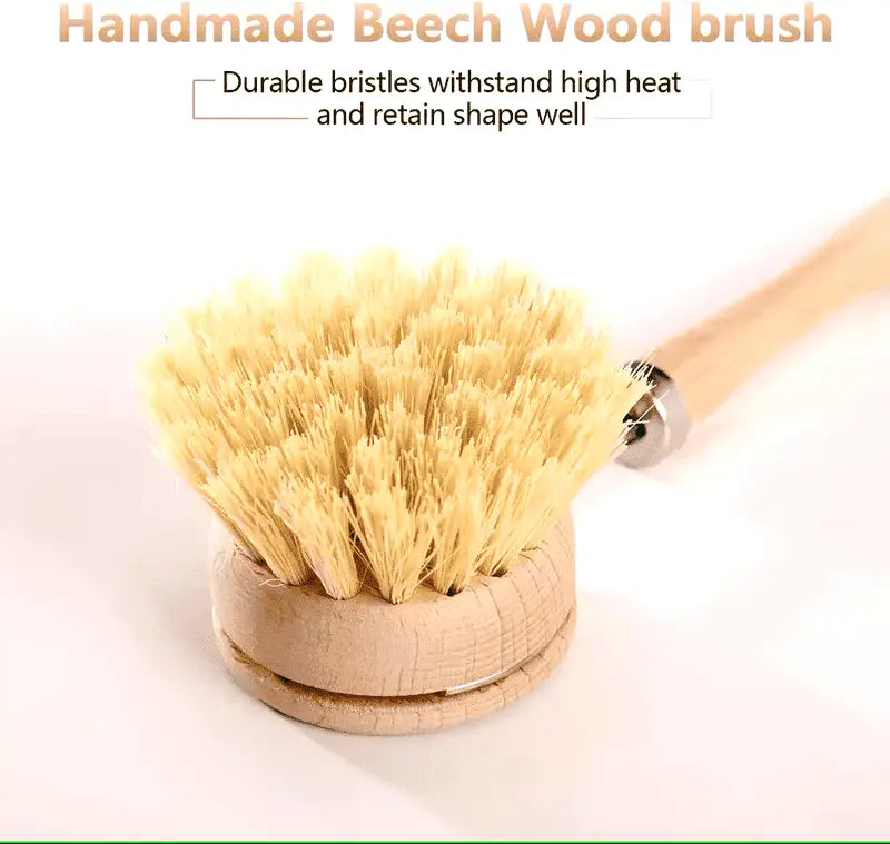 Zero Waste Co Bamboo brush with replaceable Sisal Agave bristles