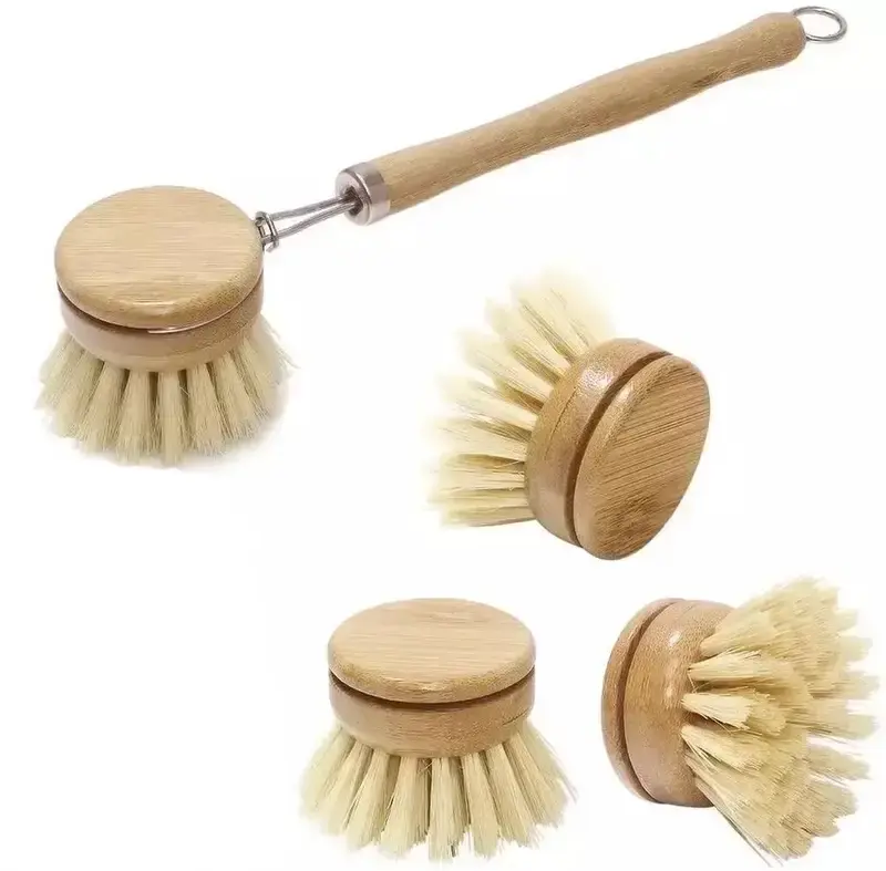 Zero Waste Co Bamboo brush with replaceable Sisal Agave bristles