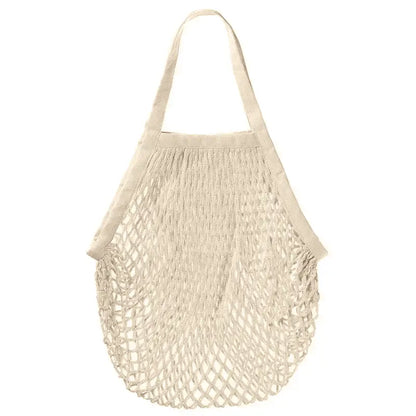 Recycled Cotton Reusable String Shopping Tote Bag