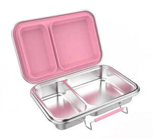 Stainless Steel Clamshell Lunch Box Bento Box with 2 or 5 Compartments