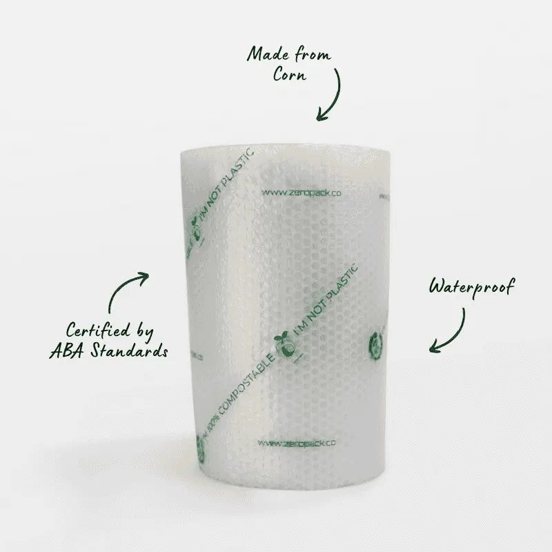 Zero Pack ABA Certified 100% Compostable, Sustainable Bubble Wrap - Zero Waste Co